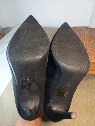 Scarpe tacco alto nere scamosciate