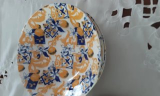 Set 18 piatti ceramica decoro limoni