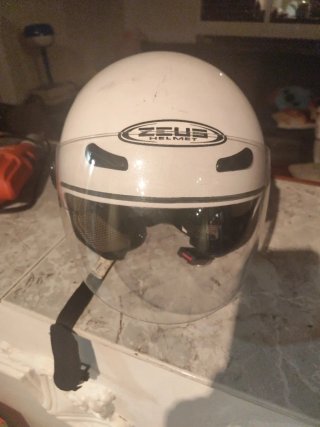 Casco Moto Jet Zeus Blanco Talla L