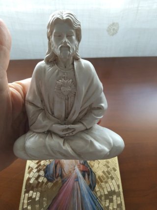 Tabla Divina Misericordia y Figura de Jesús