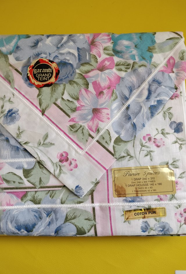 Set di lenzuola in cotone floreale 5 pezzi