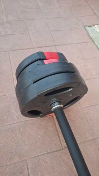 Barra de pesas con discos Salter