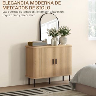 Aparador buffet madera y metal