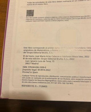 Matemáticas 1 ESO 3 volúmenes Proyecto 5 etapas