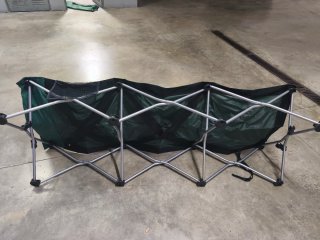 Cama plegable camping verde