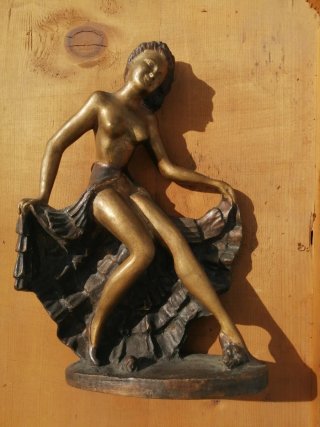 Statua in bronzo massiccio ballerina