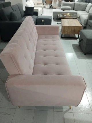 Sofá Cama Nikki Rosa Terciopelo