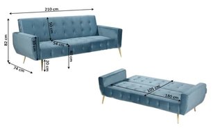 Sofá Cama Nikki Rosa Terciopelo