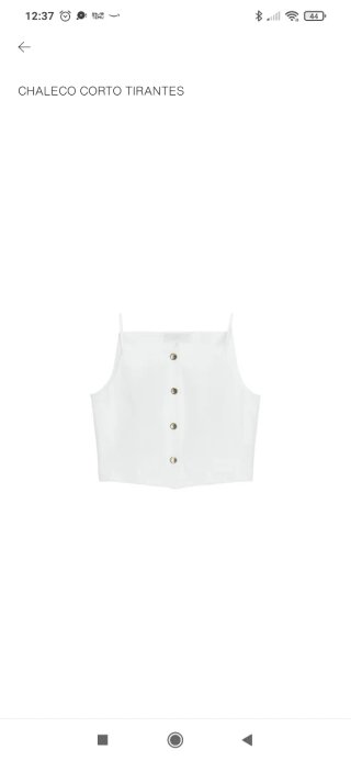 Top Zara Blanco Talla S SIN ESTRENAR