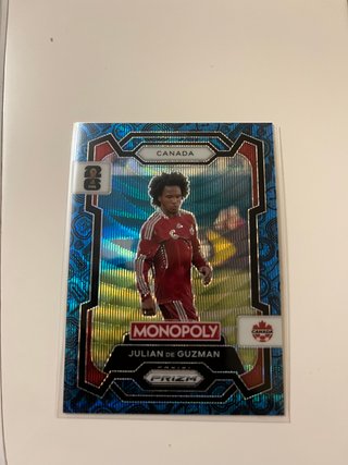 Cromo Julian De Guzman Panini Prizm paralela