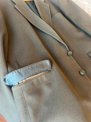 Americana Marrón de Lana y Cachemira Talla 54