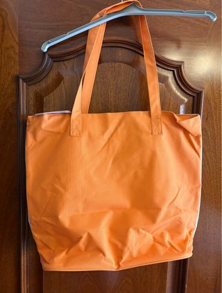 Bolsa de playa piña naranja y blanca