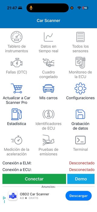 OBDII Interfaz Diagnóstico Fallos Motor,ñ
