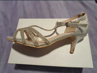 Sandalias Quiz Tacon Brillantes Talla 38