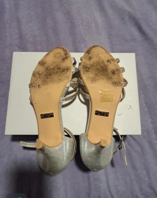 Sandalias Quiz Tacon Brillantes Talla 38