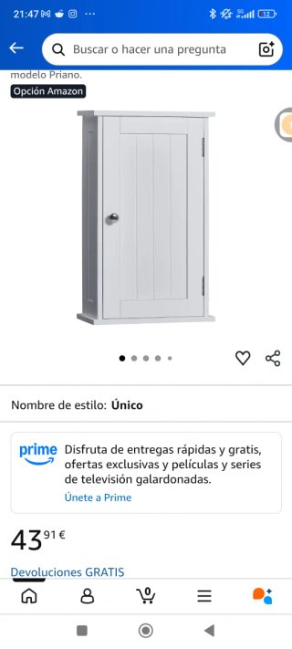 Armario Baño Home Discount Blanco