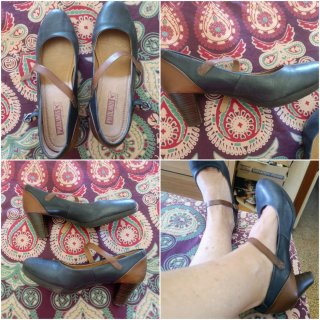 Pikolinos Zapatos Piel/Mary Jane/ Azul-Marron 39.