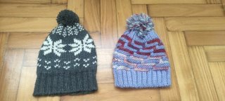 Lote 2 gorros lana mujer invierno
