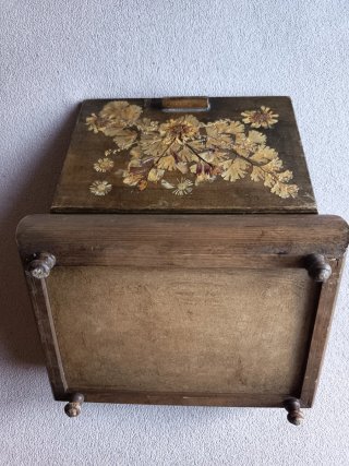 Caja Joyero Madera Decorada Flores Secas