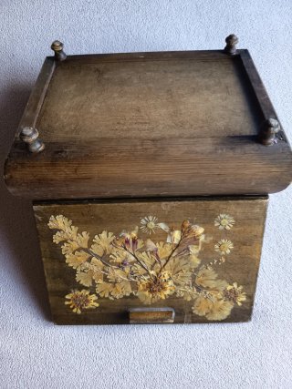 Caja Joyero Madera Decorada Flores Secas