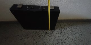 Maletín negro rigido  vintage (1985-90)