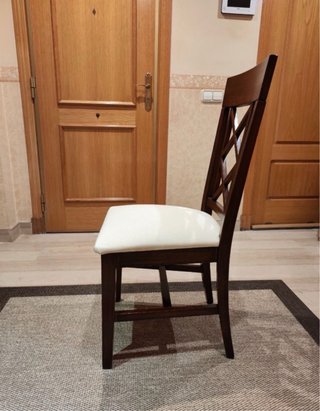 Juego 6 Sillas Comedor Madera Tapizadas
