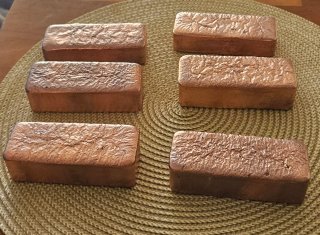 6 lingotes de cobre aprox 6kg
