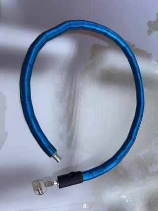 Candado pitón moto antirrobo azul