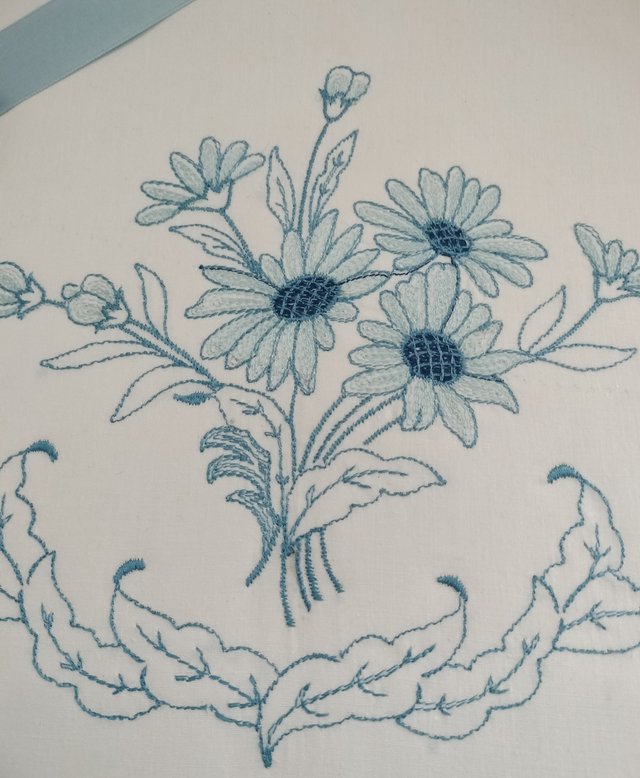 Set di lenzuola in cotone ricamato