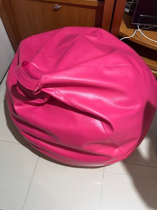Puf rosa piel sintética