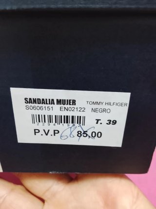Chanclas Tommy Jeans Mujer Negras Rojas
