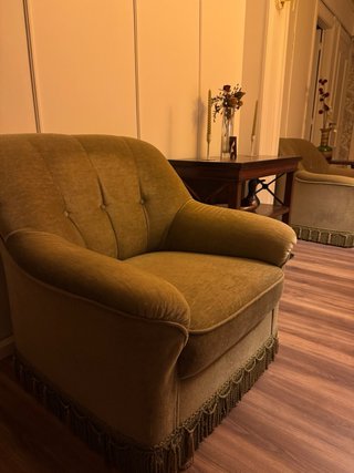 Sillón vintage verde olivo