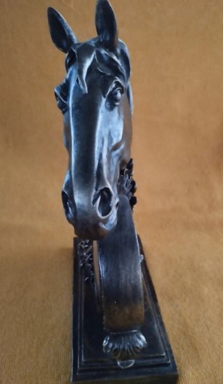 Reloj de sobremesa figura caballo bronce