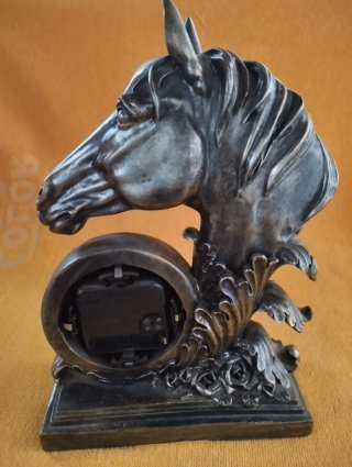 Reloj de sobremesa figura caballo bronce