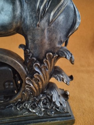 Reloj de sobremesa figura caballo bronce