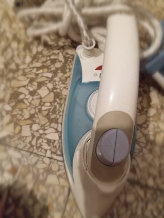 Planchas de vapor azul y blanco