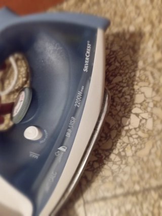 Planchas de vapor azul y blanco