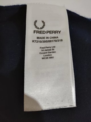 Jersey Fred Perry 100% Lana Merino Azul marino