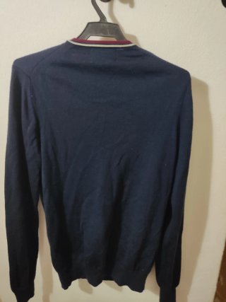 Jersey Fred Perry 100% Lana Merino Azul marino