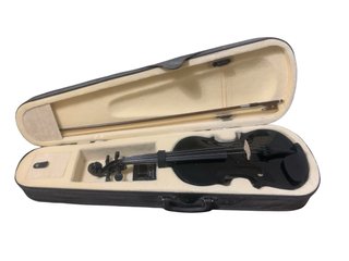 Violín Negro con Estuche y Arco