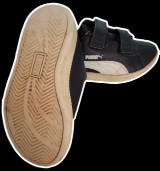 Zapatillas Puma Niños Beige y Negro