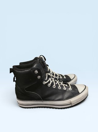 Converse Botas Negras Cordones Blancos