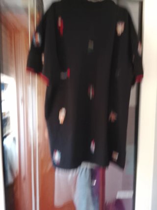 Polo Zara Negro Bordado Talla XL
