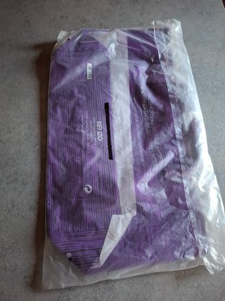Borsa in tessuto Kenzo Parfumes viola e nera donna