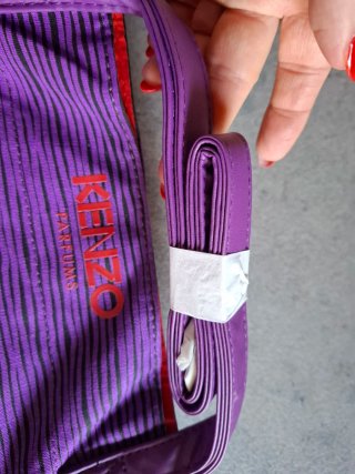 Borsa in tessuto Kenzo Parfumes viola e nera donna