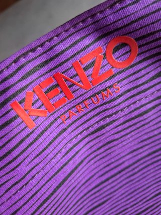 Borsa in tessuto Kenzo Parfumes viola e nera donna