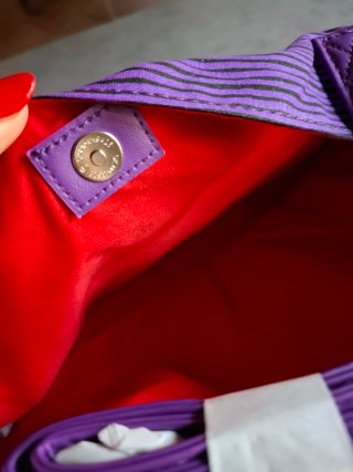Borsa in tessuto Kenzo Parfumes viola e nera donna