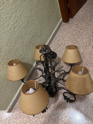 Lámpara antigua de 5 brazos