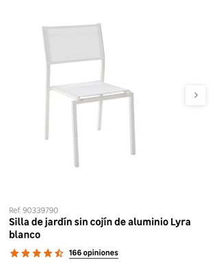 Mesa Naterial extensible 12 pp + 4 sillas jardín