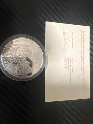 Medalla Plata FNMT Santo Domingo Milenario
